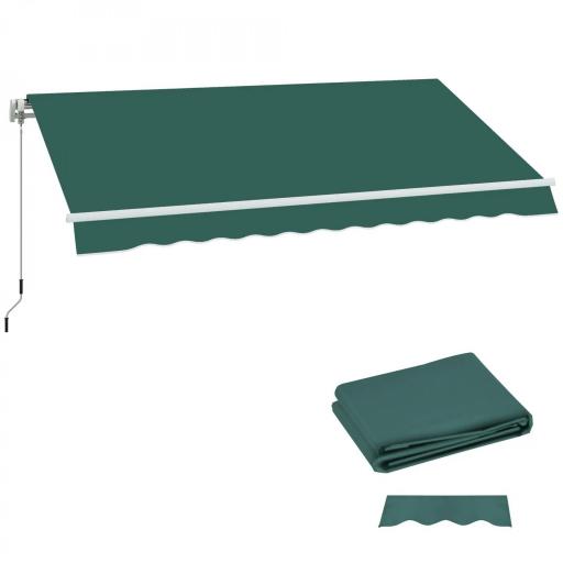 Techo de Repuesto para Toldo 282x250 cm con Protección UV 50+ Impermeable para Patio Terraza Jardín Verde [9]