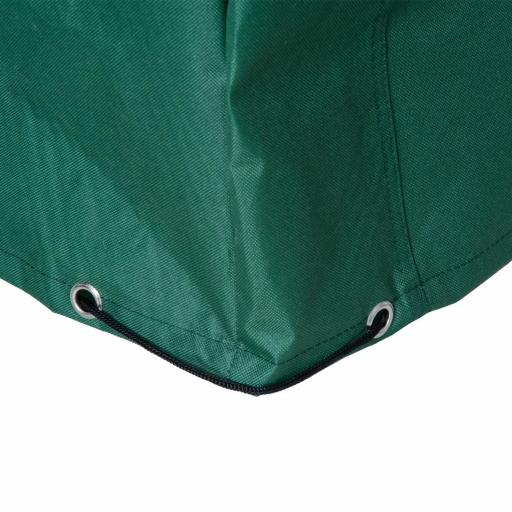Funda para Muebles de Jardín Exterior Impermeable Tela Oxford con Cierre de Cordón y Ojales 222x155x67 cm Verde Oscuro [5]