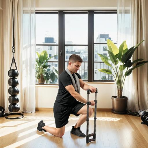 Expansor de Pecho con Resistencia Ajustable de 10-50 kg para Desarrollo Muscular de Brazos 80x22x5 cm Negro