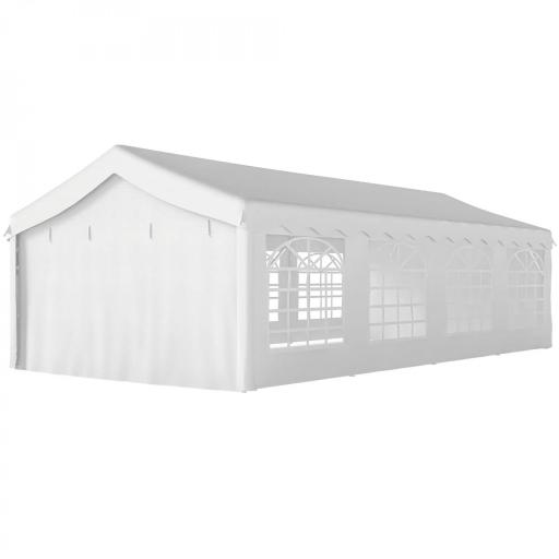 Carpa para Fiestas 4x8 m Carpa de Jardín con Paredes Extraíbles Puerta y Ventanas UPF50+ para Boda Camping Blanco [8]