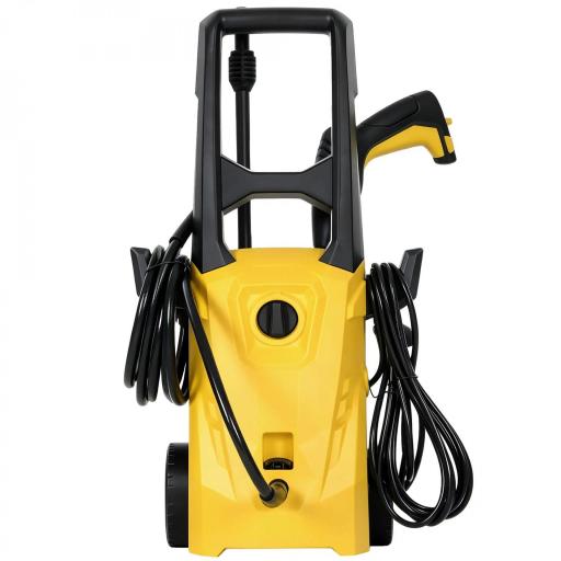 Hidrolimpiadora de Alta Presión 1600W 120 Bar con Bomba Boquilla Ajustable y Parada Automática 29,5x22x60 cm Amarillo [8]
