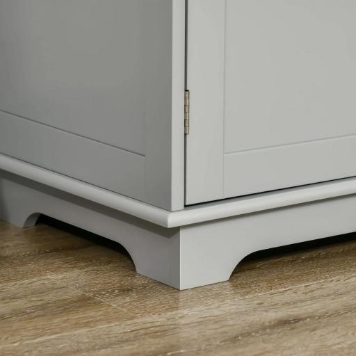 Aparador de Cocina Mueble Auxiliar de Almacenaje para Comedor Salón Estilo Moderno Antivuelco 101x40x85 cm Gris [9]