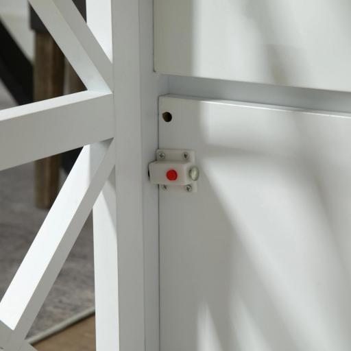 Carrito de Cocina Plegable Carro Auxiliar con Ruedas Carro Verdulero con 2 Estantes para Comedor 60x40x84 cm Blanco [6]