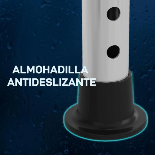 Taburete de Ducha Silla Ducha Personas Mayores con Altura Regulable de Aluminio Antideslizante Carga 135 kg Negro [3]