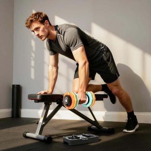 Mancuerna Ajustable 5 en 1 de 5 a 25 kg con Base de Almacenamiento y Mango Antideslizante para Casa Gimnasio Multicolor [5]