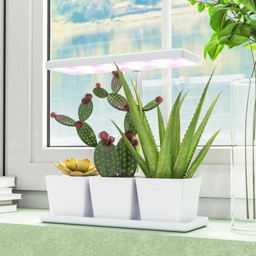 de Crecimiento de Espectro Completo 30 LED Ajustable en Altura con Temporizador Automático 5 de Brillo y 3 Cajas