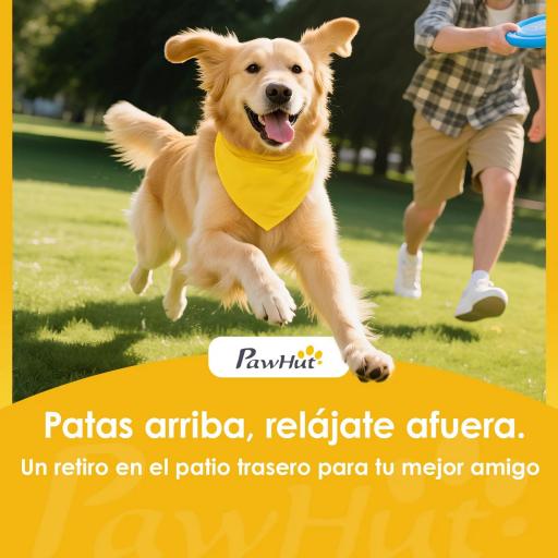 Carrito para Perros Pequeños con Cesta de Almacenaje Portavasos Ruedas y Cojín Lavable 77x44x102 cm Gris [7]