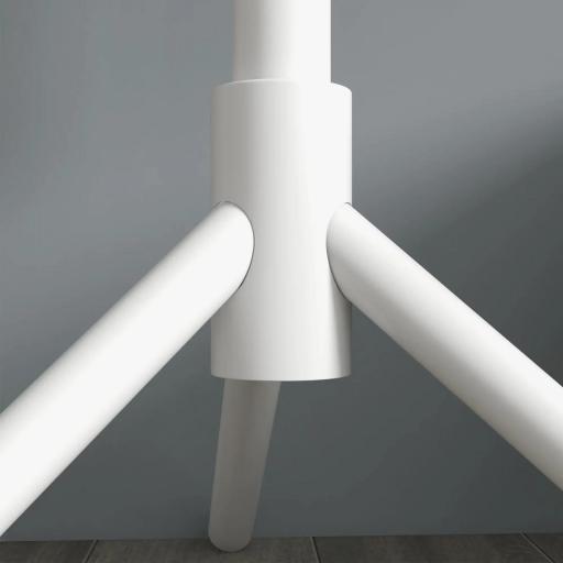 Perchero de Pie de Madera Forma de Árbol con 8 Ganchos para Colgar Ropa Bolsos en Pasillo Entrada 40x40x165 cm Blanco [7]