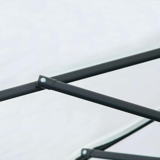 Sombrilla Rectangular 230x130x245 cm Parasol para Pared Media Sombrilla con Manivela Protección UV 30+ Impermeable Sombrilla para Balcón Terraza Jardín Crema [6]