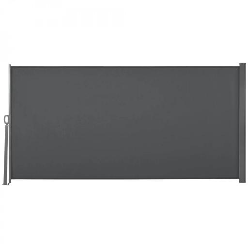 Toldo Lateral Retráctil 300x160 cm Pantalla Enrollable Mampara de Privacidad y Protección Solar para Balcón Terraza Gris [9]