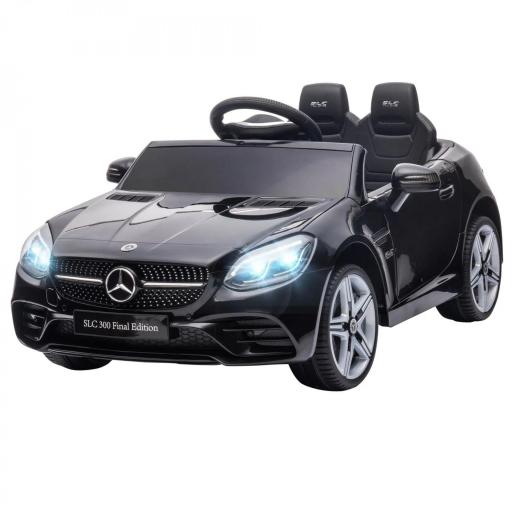 Coche Eléctrico para Niños de +3 Años Mercedes SLC 300 con Batería 12V Mando a Distancia Faros LED Bocina Música Negro [8]