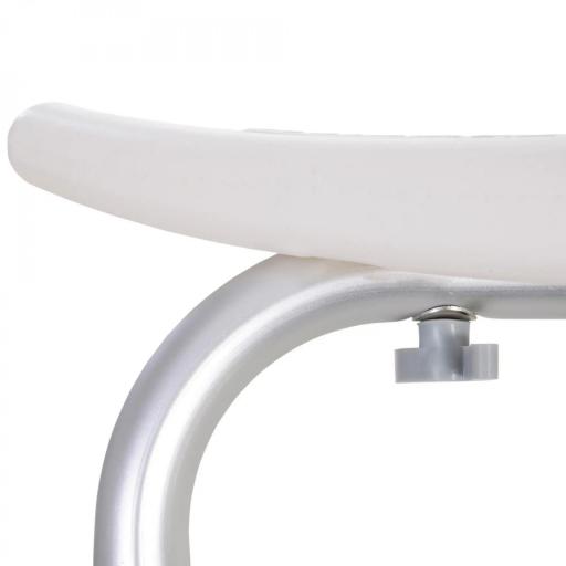 Taburete de Ducha Silla Baño Ortopedica 8 Posiciones Altura Regulable con Tapones de Goma Antideslizantes [3]
