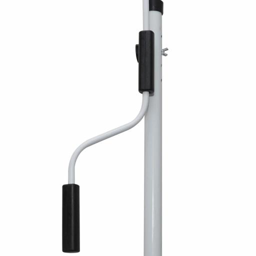 Toldo Manual Retráctil 200x150x170-280 cm para Balcón y Terraza con Altura Ajustable con Manivela Rayas Verde y Blanco [6]