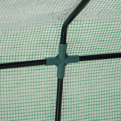 Invernadero de Exterior con Cubierta Doble Ventanas y Marco de Acero para Cultivar Plantas Flores 180x90x90 cm Verde [7]