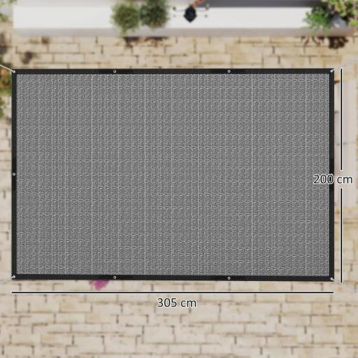 Toldo Vela de Sombra Rectangular 3x2 m Toldo de Jardín Protección Solar 65% Transpirable y Anticongelante Negro [1]