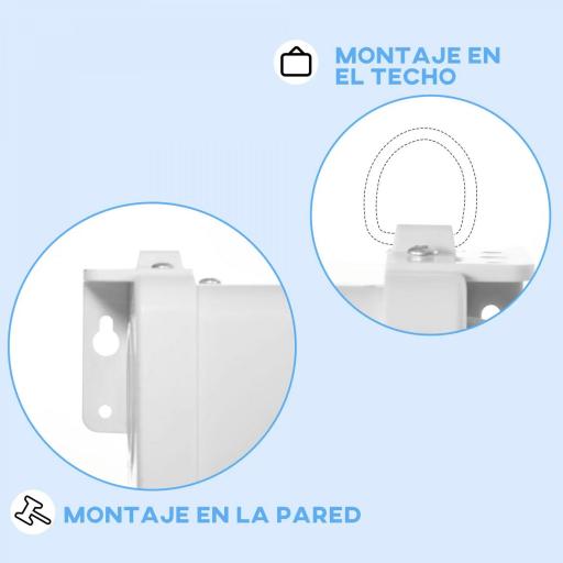 Pantalla de Proyección Manual Portátil 100 Pulgadas Formato 16:9 con Altura Ajustable 221x124 cm Blanco [2]