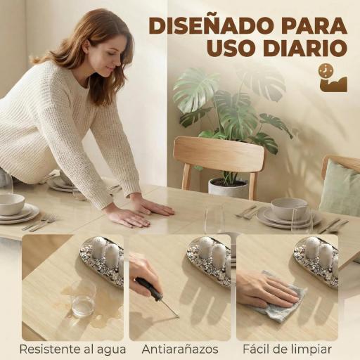 Mesa de Cocina Plegable para 6 Personas con Alas Abatibles Cajón Estantes Abiertos 168,2x85x73 cm Blanco [7]