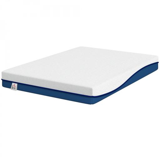 Colchón 190x135 cm Grosor 20 cm Colchón Viscoelástico con Té Verde Firmeza Media Cama Refrescante con Espuma de Gel [9]