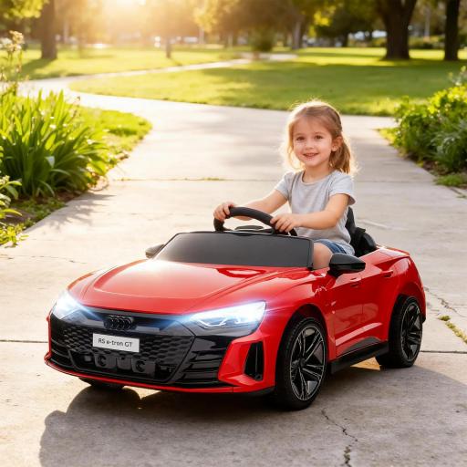 Coche Eléctrico para Niños de +3 Años AUDI RS e-tron GT Coche de Batería con Mando a Distancia 103x58x41 cm Rojo [0]