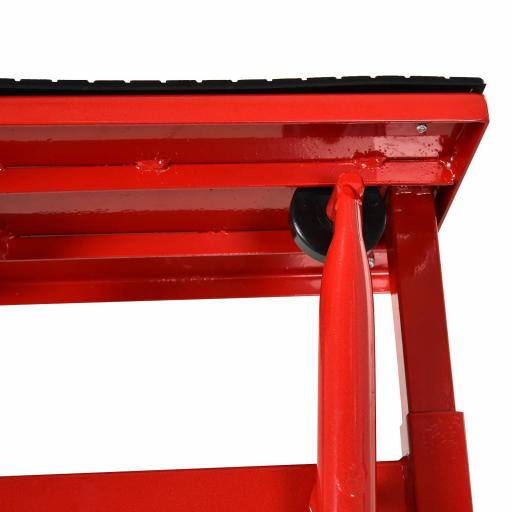 Elevador para Motocicletas con Manivela Altura Ajustable de 27,5/39,5 cm Base Antideslizante Carga 150kg Rojo y Negro [9]