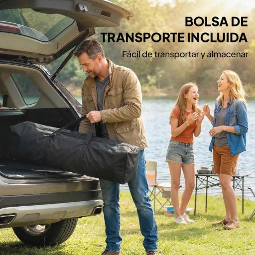 Carpa Plegable 3x3 m Pop-up con UPF50+ 4 Laterales Desmontables Altura Ajustable y Bolsa de Transporte Verde [4]