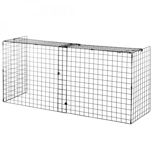 Salvachispas para Chimenea con Longitud Ajustable 81,5-160x44x68 cm Protector de Chimenea con Alambre de Metal Negro [2]