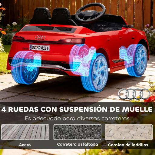 Coche Eléctrico para Niños Audi Q8 etron sportback con Batería 12V Mando a Distancia Faros Bocina y Música Rojo [2]