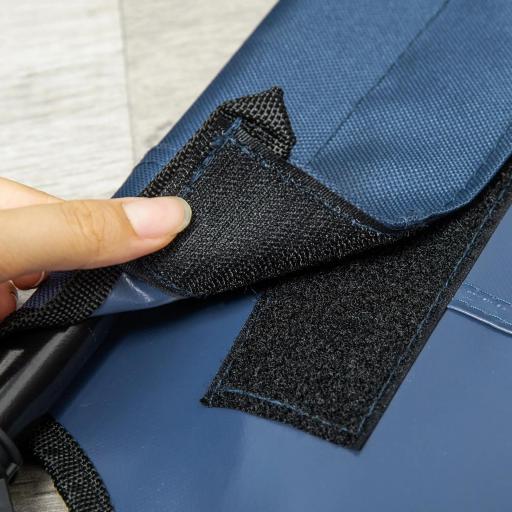 Cama Elevada para Perros Gatos Portátil Cama para Mascotas con Zona de Malla Transpirable y Tela Oxford para Interior Exterior 122x92x23 cm Azul [7]