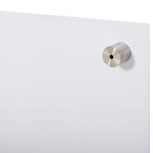 Pizarra de Cristal con Bandeja Pizarra de Pared sin Marco Incluye 4 Rotuladores y Borrador 90x60x0,45 cm Blanco [9]