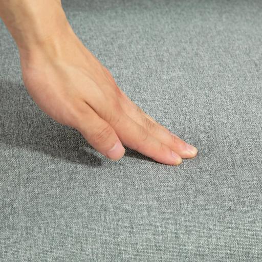 Silla Mecedora con Cojín Lumbar Respaldo Amplio y Base de Madera para Salón o Dormitorio 65x87x84 cm Gris Claro [6]