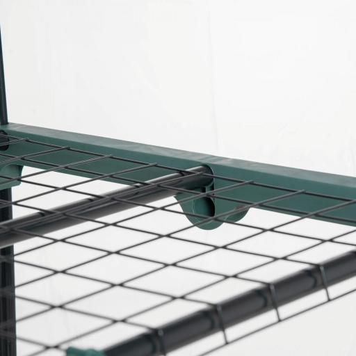 Invernadero de Exterior con Estantes de 5 Niveles Puerta con Cremallera y Marco de Acero 69x49x193 cm Transparente [7]