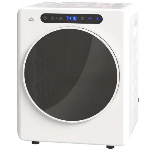 Secadora de Evacuación 5 KG 1000W Función Antiarrugas Función Esterilizar Temporizador Pantalla LED Táctil Blanco [9]