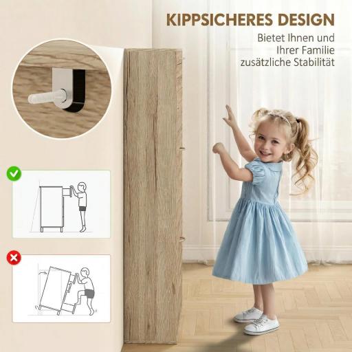 Zapatero Estrecho con 3 Puertas Abatibles Zapatero Entrada Recibidor Estantes Ajustables para 12 Pares de Zapatos Roble [6]