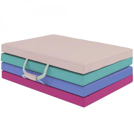 Colchoneta Gimnasia Plegable de 2 Pulgadas de Grosor con Asas de Transporte y Bolsa para Yoga Aeróbic Multicolor [6]