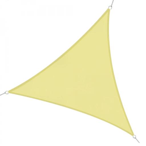 Toldo Vela Triangular 6x6x6 m Vela de Sombra para Jardín Patio Terraza Poliéster Anti UV Color Arena [9]