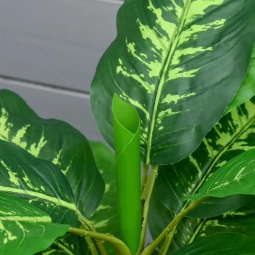 Aglaonema Artificial Planta Sintética de 95 cm con 42 Hojas Decoración para Hogar Oficina Verde [2]