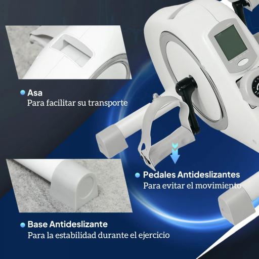 Mini Bicicleta Estática con Resistencia Magnética Pantalla LCD y Pedales Antideslizantes para Ejercitar Brazos y Piernas [2]