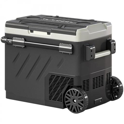 Nevera Portátil Eléctrica 49L con Compresor Doble Zona Control por App Ruedas Asa Telescópica -20℃ a 20℃ y Puerto USB [9]