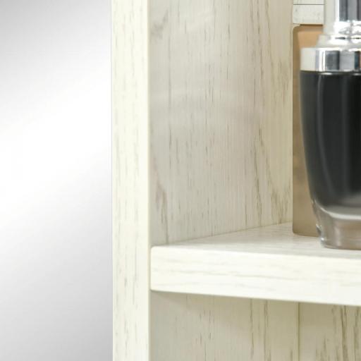 Armario con Espejo para Baño con Estantes Mueble para Baño Estilo Moderno 63x15x65 cm Blanco [9]