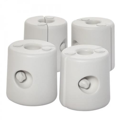 Pack de 4 Pesos para Carpas Plegables Soportes Rellenables con 9 kg de Agua Ø22/24x25 cm Blanco [9]