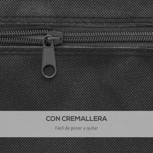 Funda para Mesa de Ping-Pong con Cremallera Anti-UV e Impermeable para Interior y Exterior 275x153x5 cm Negro [3]