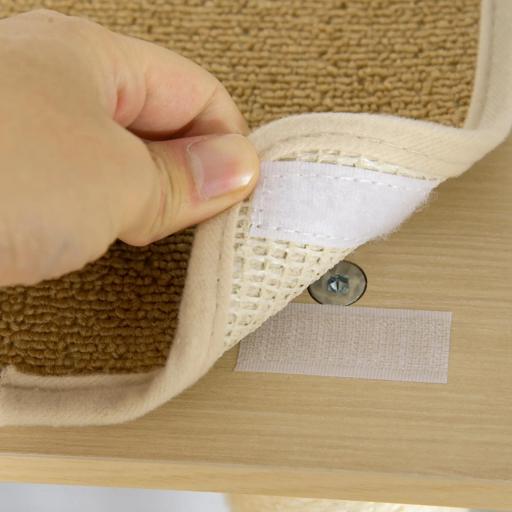 Mueble Arenero para Gatos con Cama Cojín Suave 3 Plataformas y Postes de Sisal 107x54x70 cm Roble [7]