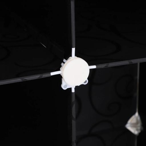 Armario Modular Plástico Estantería 12 Cubos con Puertas para Almacenamiento de Ropa Armario Ropero Organizador para Almacenamiento Juguetes y Libros Montaje en Bricolaje [5]