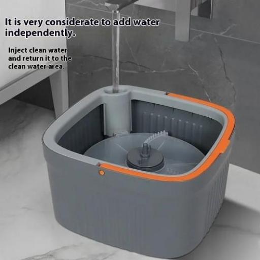 Mopa cuadrada giratoria con cubo de separación de aguas [2]