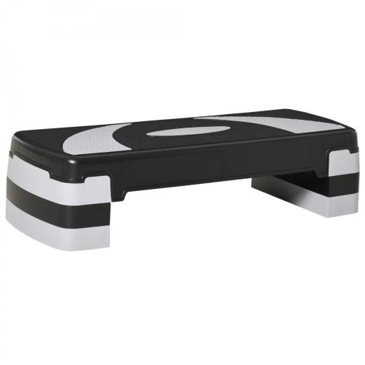 Step de Aeróbic, Step para Fitness Antideslizante con Altura Regulable 3 Niveles de 10/15/20 cm, Tabla Plataforma Stepper para Ejercicio en Casa Gimnasia, Carga 150 kg 80x31x20 cm, Gris [9]