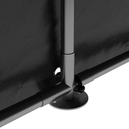 Carpa de Jardín para Bicicletas 1,2x1,8x1,65 m con 2 Habitaciones Puerta con Cremallera Impermeable Anti-UV Gris Claro [7]