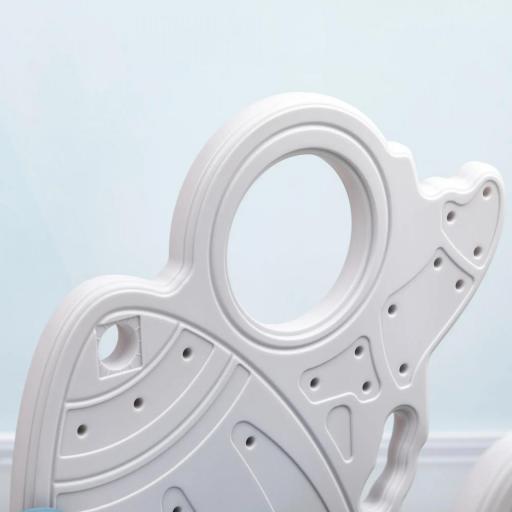 Tobogán Infantil para Niños de 18-36 Meses con 3 Escalones Antideslizantes para Interior Exterior 157x46,5x80 cm Gris [5]