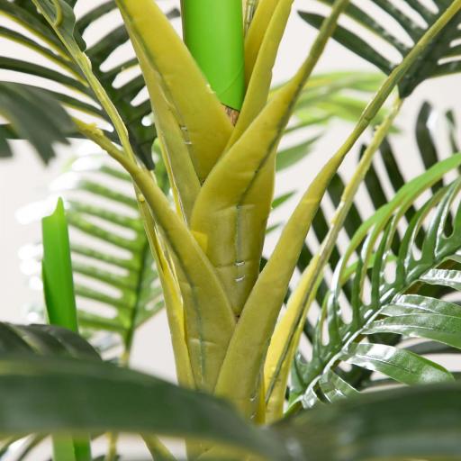 Palmera Areca Artificial 190cm Árbol Artificial con 30 Hojas Decoración de Interior y Exterior Ø19,5x190 cm Verde [8]