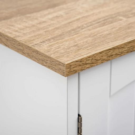 Mueble sobre Inodoro Armario Alto para Lavadora con Balda Interior Ajustable para Baño WC 64x22x165 cm Blanco [7]