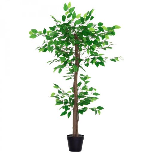 Árbol de Té Artificial 120 cm Planta Artificial con 546 Hojas Musgo y Maceta Planta Artificial Decorativa Verde [9]